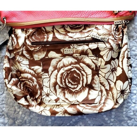 Maxx New York Pink Pebbled Leather Purse Shoulder Bag Double Handle Handbag EUC - Picture 6 of 8